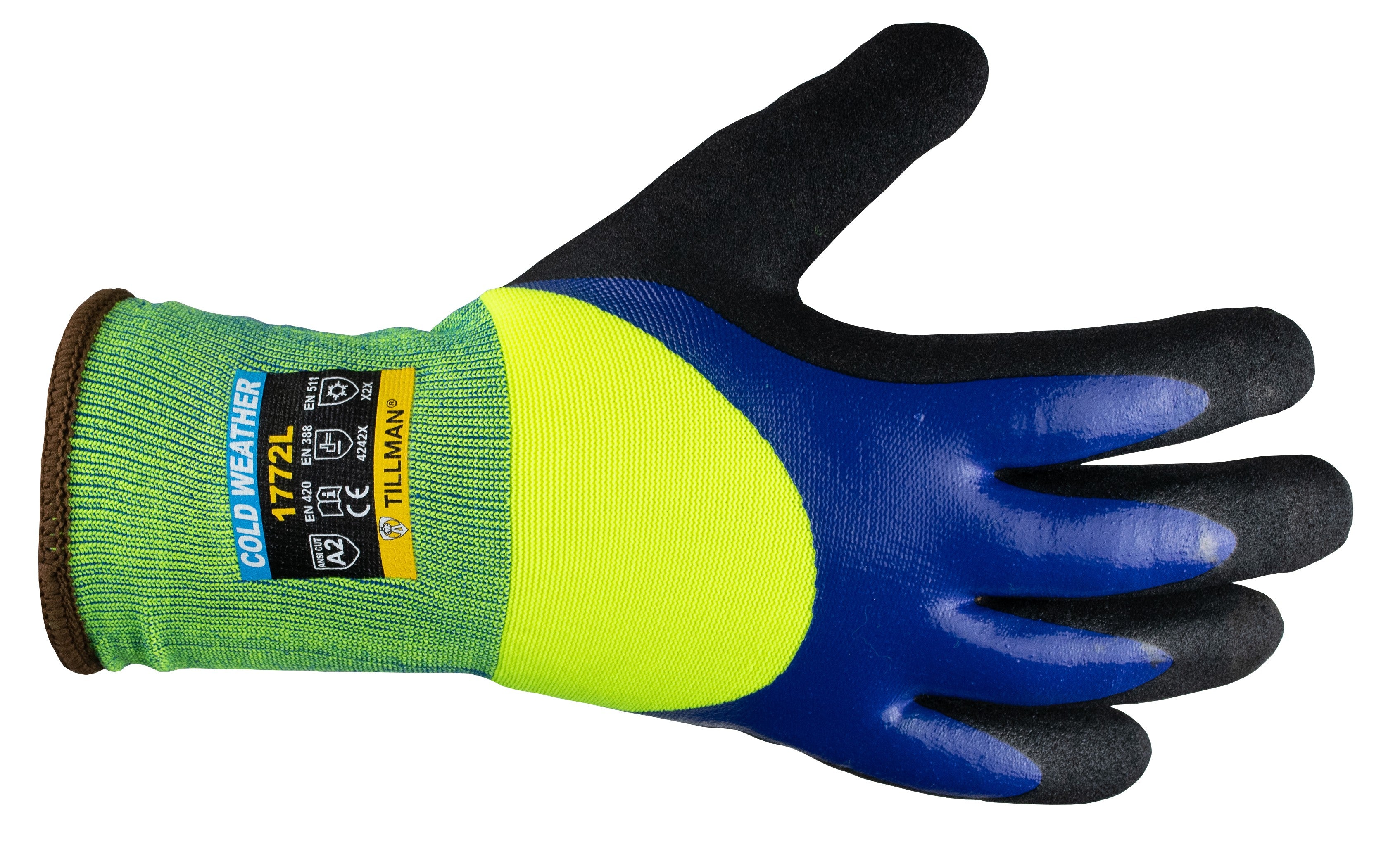 10 Pairs Dot Palm Multi Work Gloves Nylon Nitrile Rubber Coated Glove (Blue)